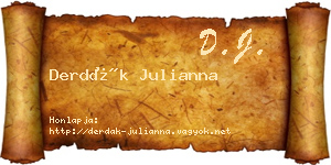 Derdák Julianna névjegykártya