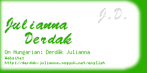 julianna derdak business card